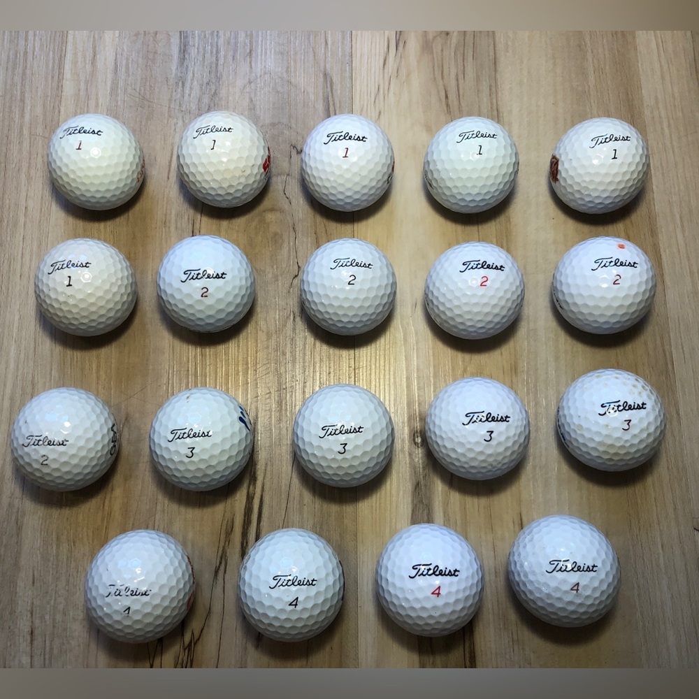19 Titleist Golf Balls Pro V1 NXT Tour Corporate Logo Mixed Used Lot